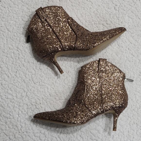 NEW Charles David AUDEN BOOTIE Glitter Stiletto boots bootie size 7 - Picture 2 of 6